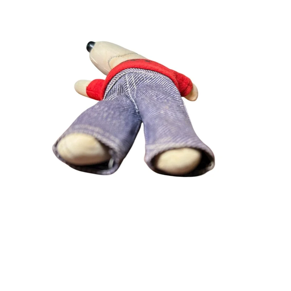 Vintage 1968 Snoopy Plush Toy Red Sweater Blue Jeans Stuffed Animal Peanuts‎